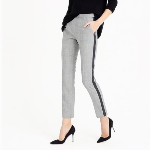 J. Crew Pants - NWOT, J.Crew Martie Pant Tuxedo Stripe Glen Plaid